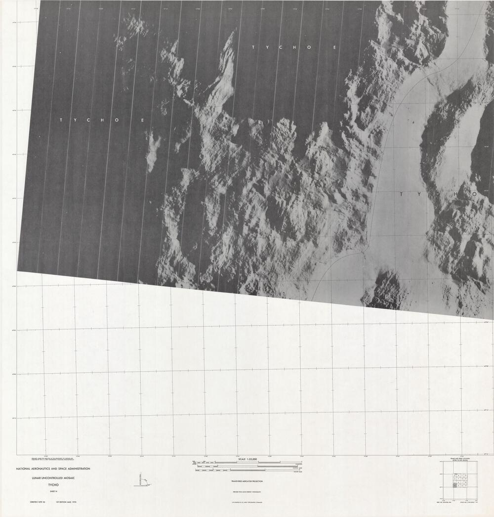 Lunar Uncontrolled Mosaic Tycho Sheets A - H, K - N, P - R