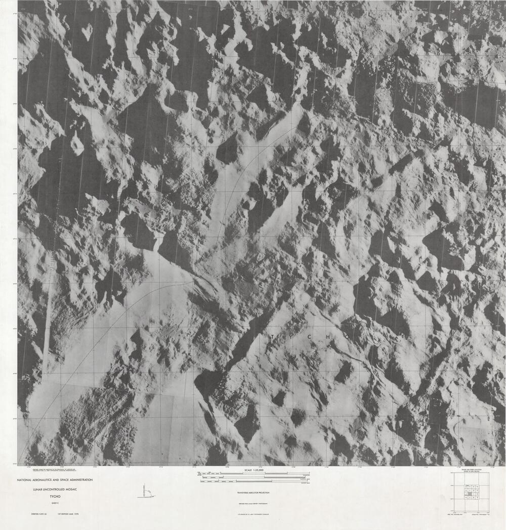 Lunar Uncontrolled Mosaic Tycho Sheets A - H, K - N, P - R