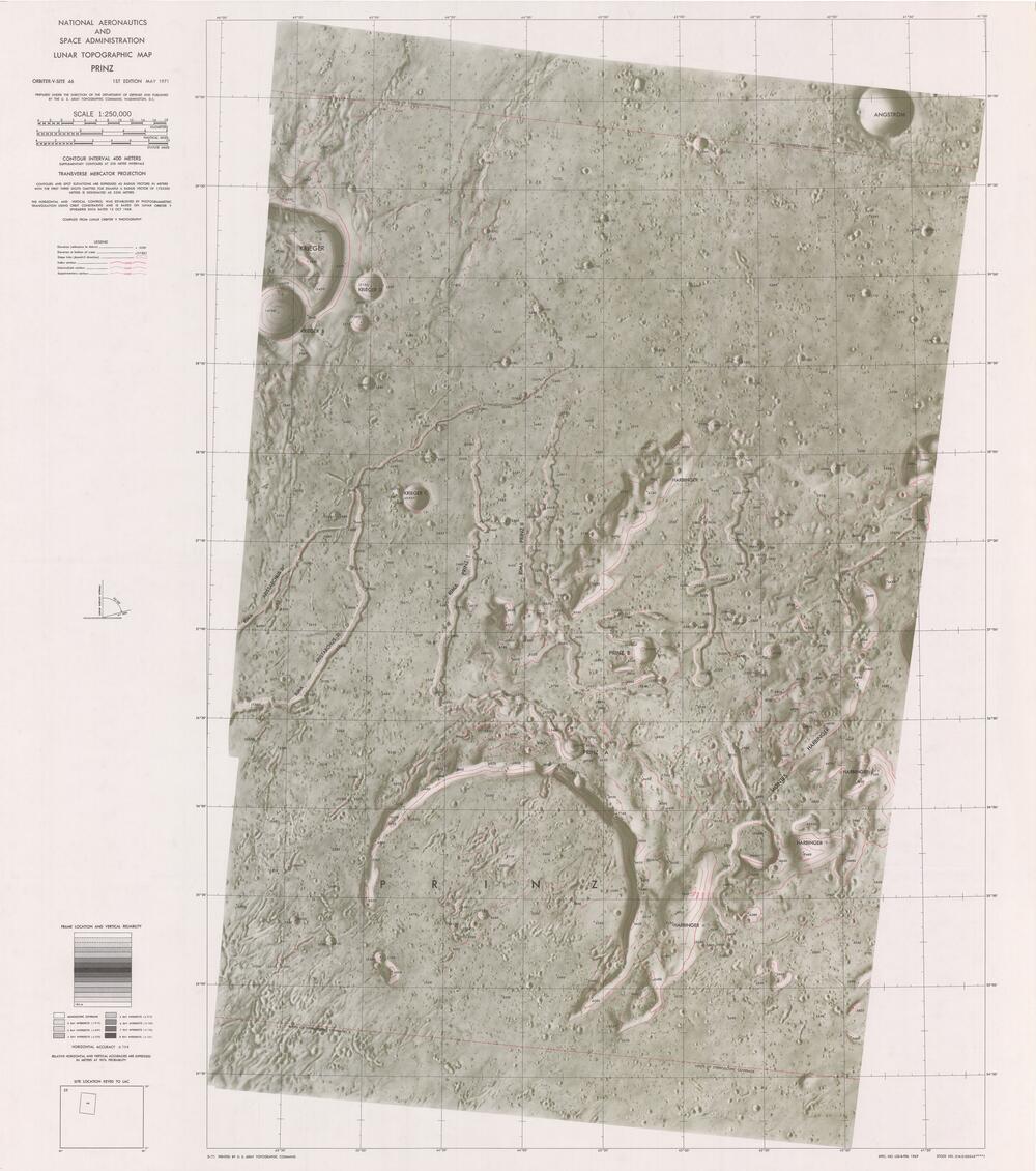 Lunar Topographic Map - Prinz