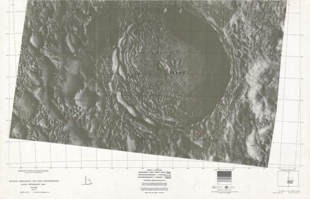 Lunar Topographic Map - Tycho - Sheet B