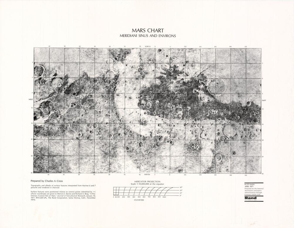Mars Chart Meridiani Sinus and Environs