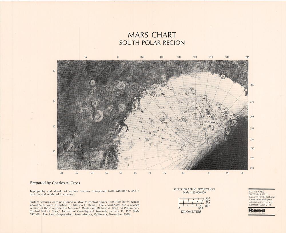 Mars Chart South Polar Region