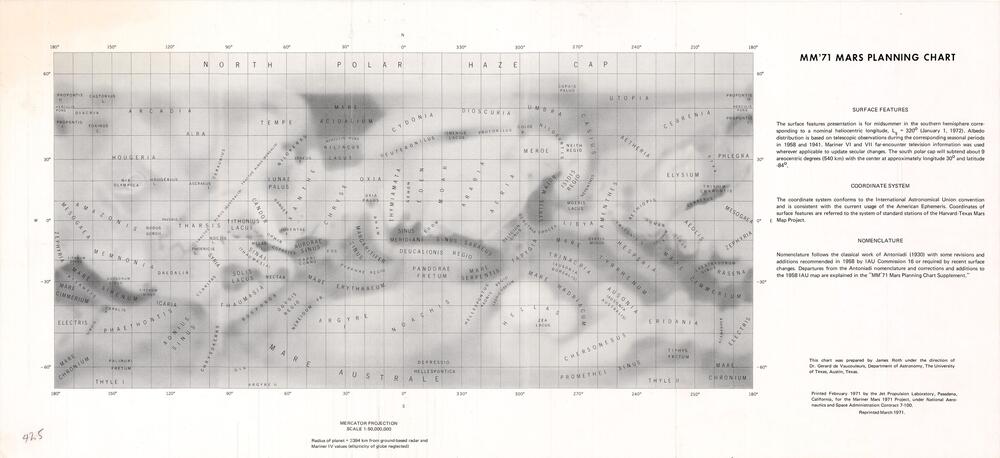MM'71 Mars Planning Chart