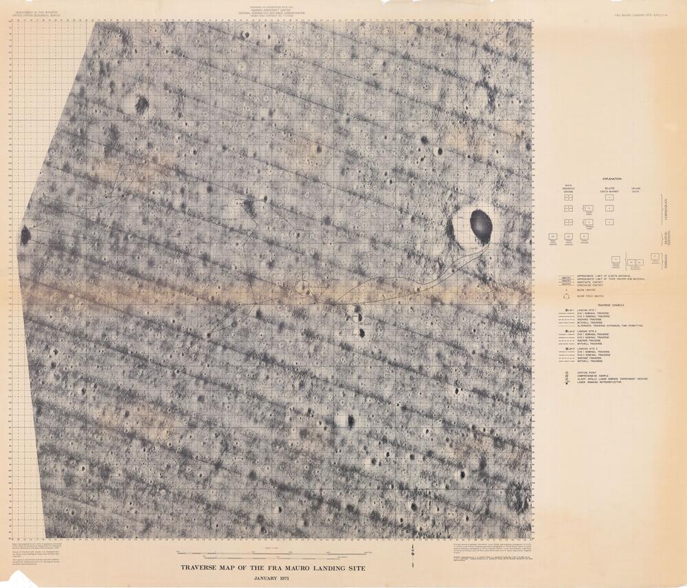 Traverse map of the Fra Mauro landing site - Apollo 14