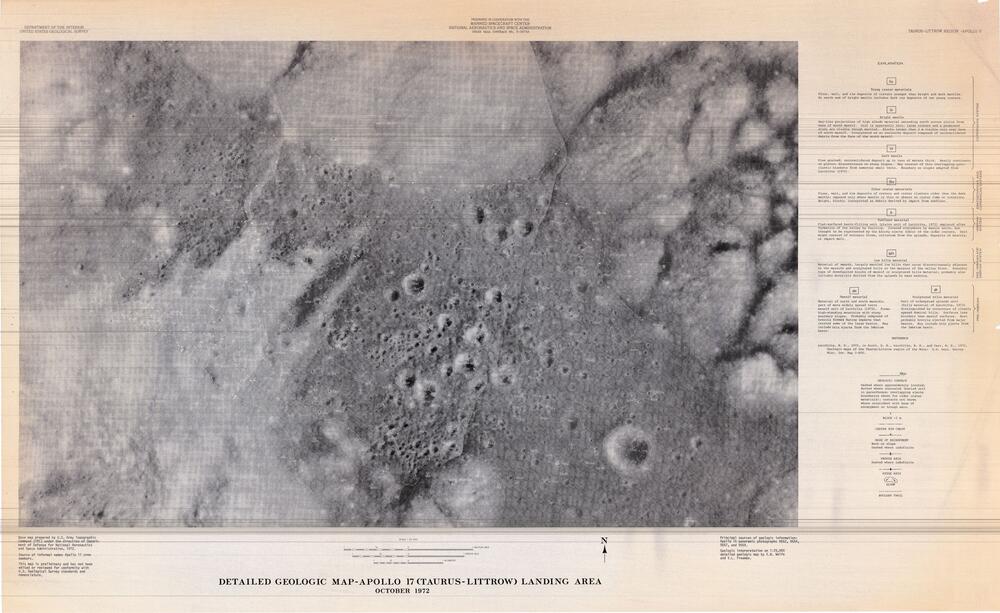 Detailed geologic map, Apollo 17 (Taurus-Littrow) landing area
