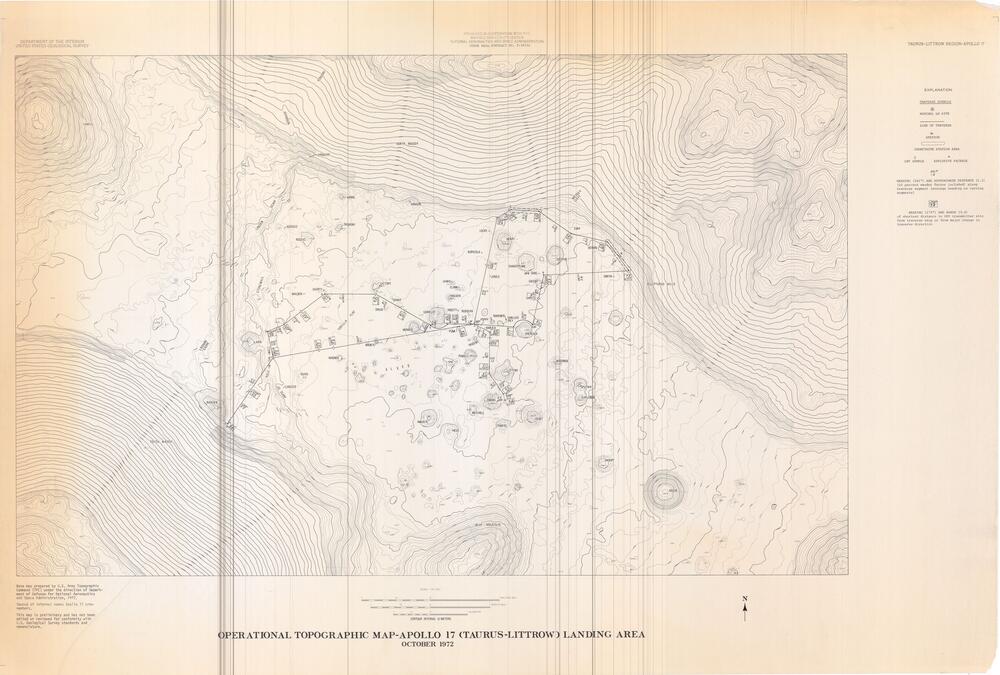 Operational Topographic Map - Apollo 17 (Taurus Littrow Landing Area)