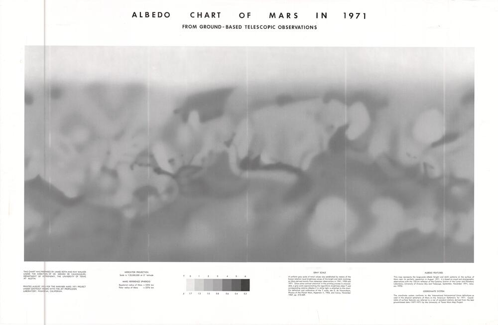 Albedo chart of Mars in 1971
