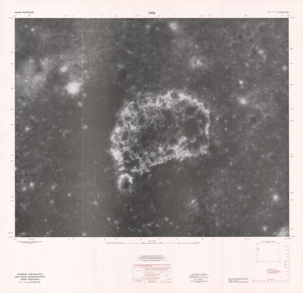 Lunar Photomap - Ina