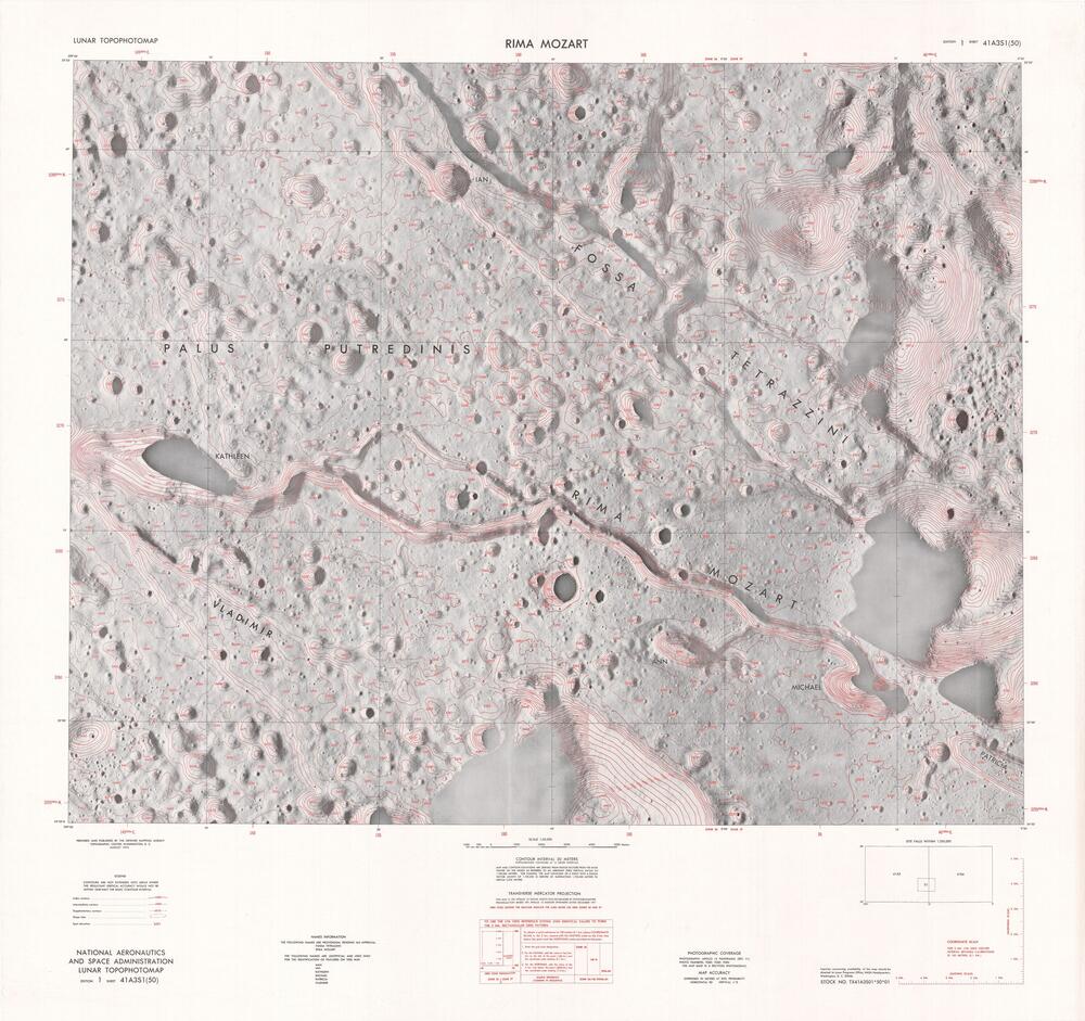 Lunar Topophotomap - Rima Mozart
