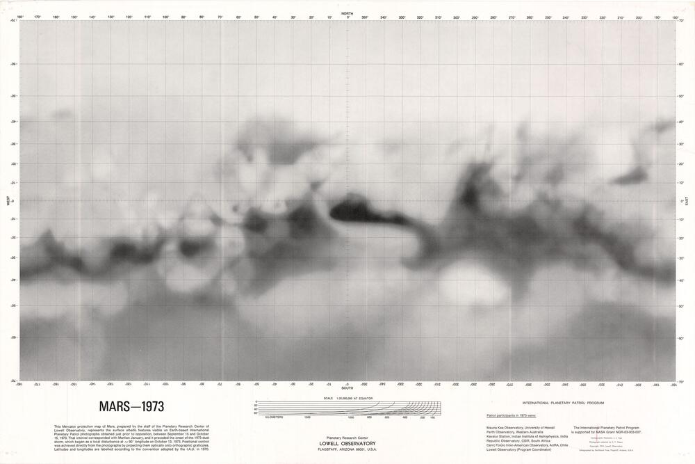 Mars-1973 Lowell Observatory Map