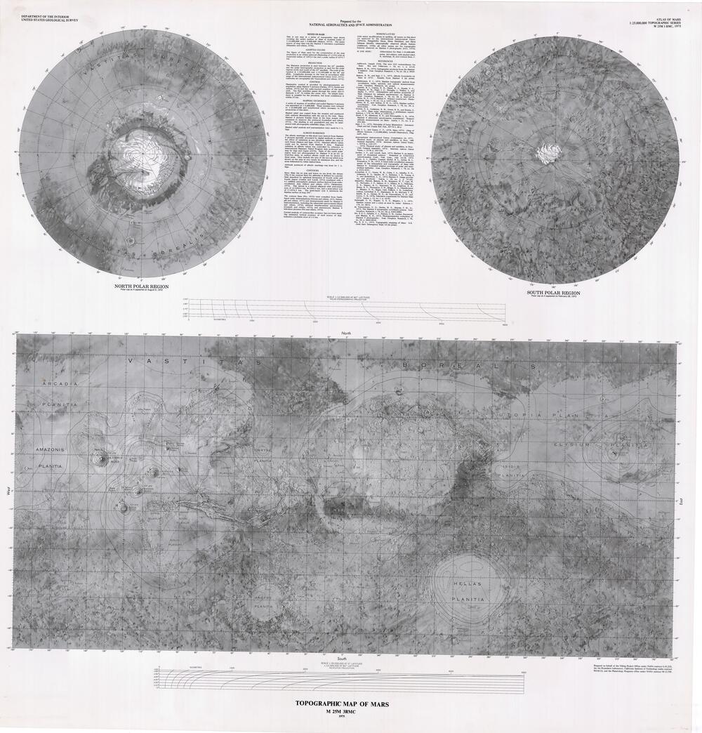 Topographic Map of Mars