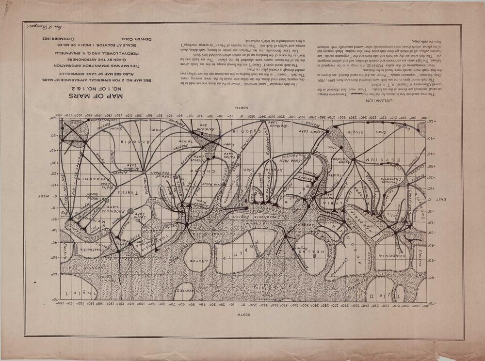 Map of Mars No 1 of No 1 and 2.