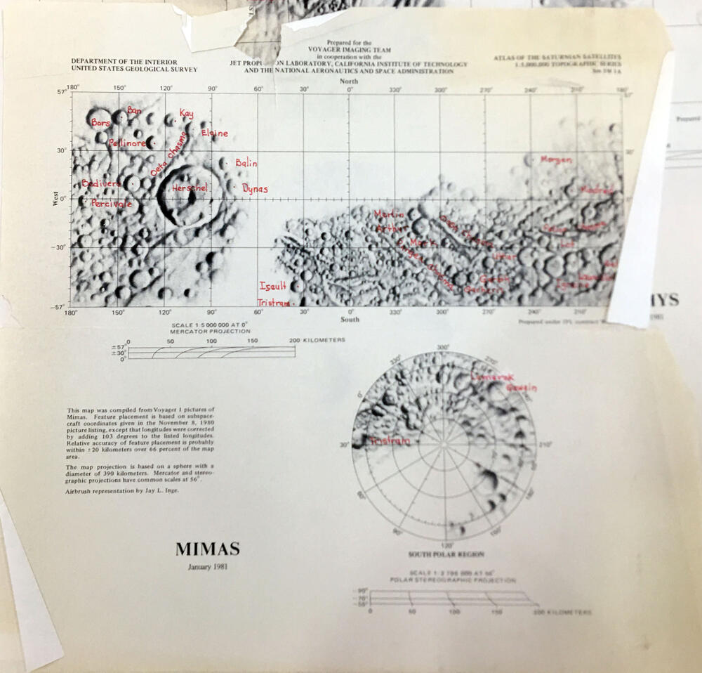 Preliminary Pictorial Map of Mimas