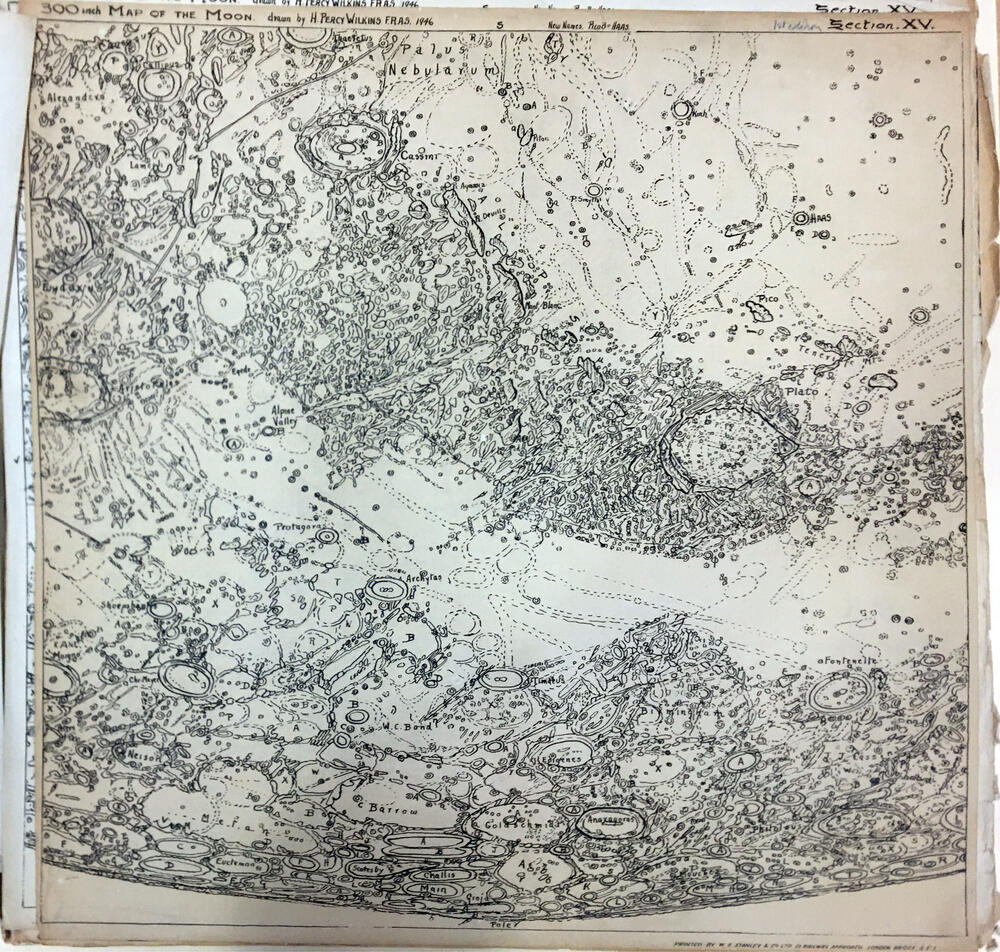 300 inch map of the Moon 100 inch reduction