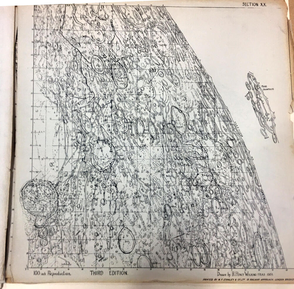 300 inch map of the Moon 100 inch reduction