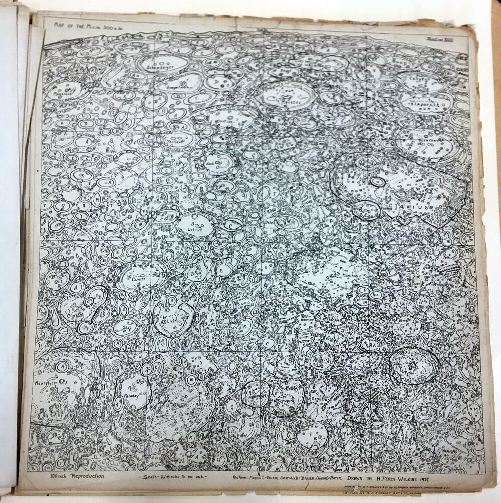 300 inch map of the Moon 100 inch reduction