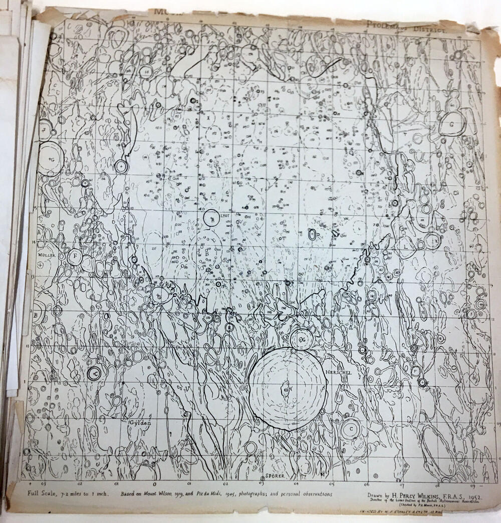 300 inch map of the Moon 100 inch reduction