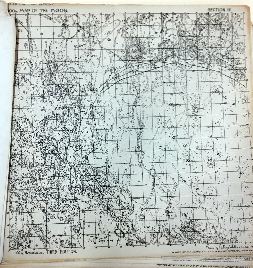300 inch map of the Moon 100 inch reduction