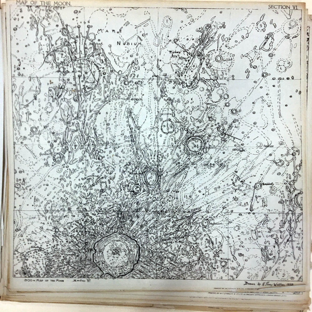 300 inch map of the Moon 100 inch reduction