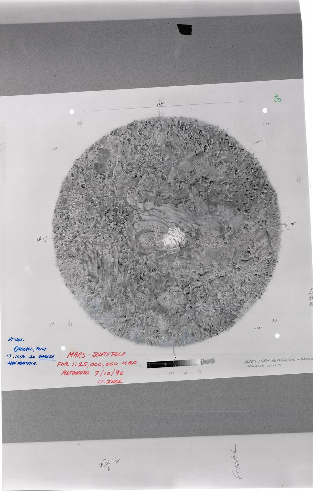 Mars South pole airbrush base