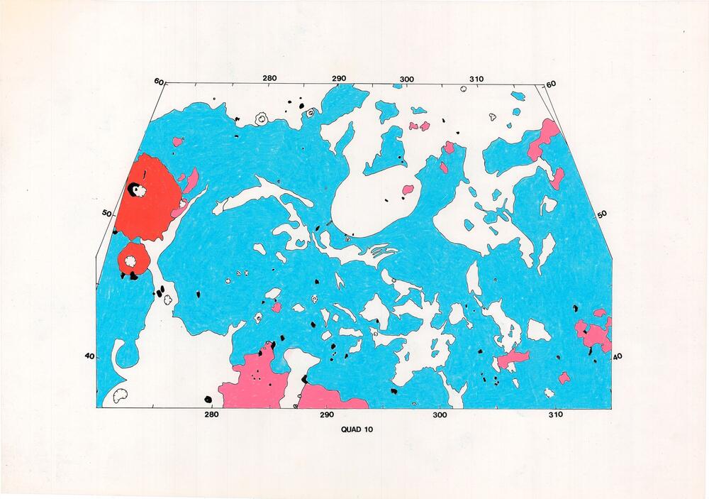 Venus: geologic quad maps, unlabeled, untitled, no name (GGS) - colored versions, low-res units