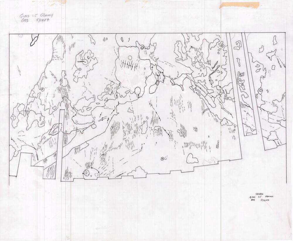 Venus: geologic quad maps, unlabeled, untitled, no name (GGS) - tracing paper version, high-res units