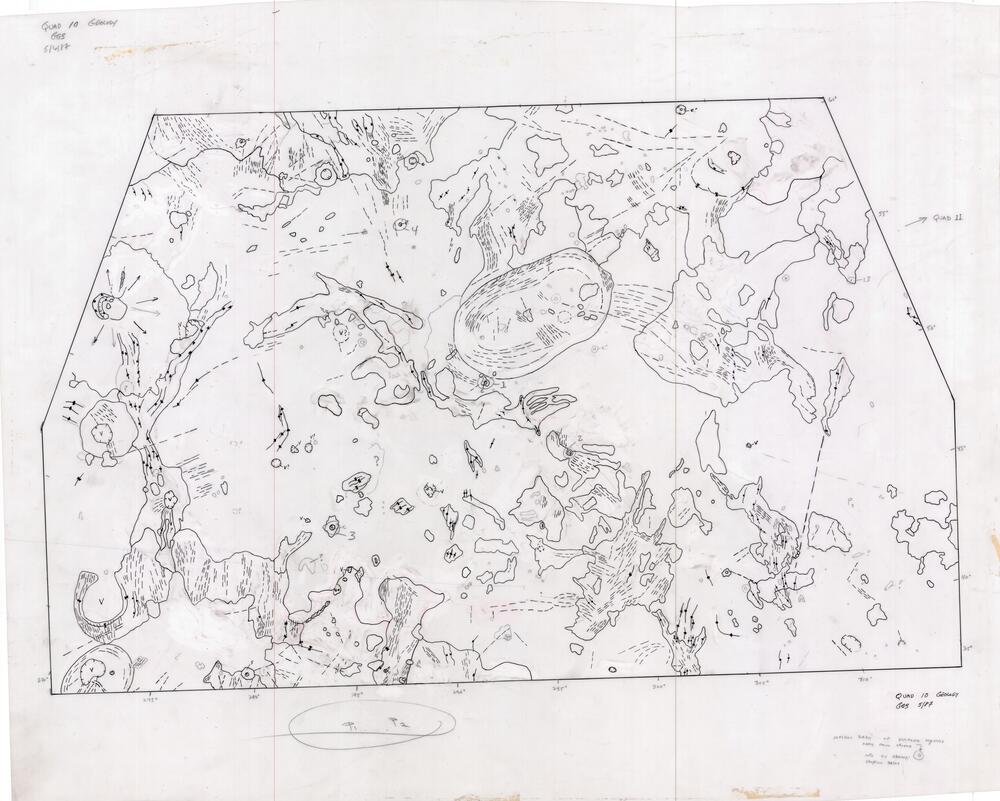 Venus: geologic quad maps, unlabeled, untitled, no name (GGS) - tracing paper version, high-res units