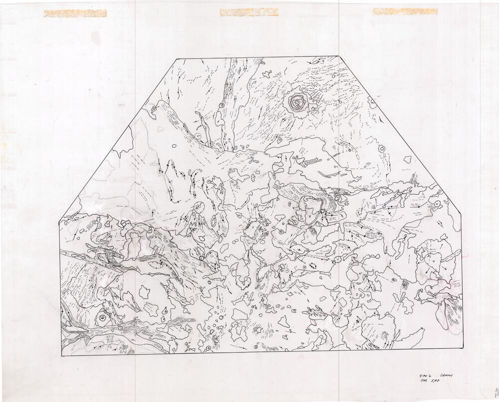 Venus: geologic quad maps, unlabeled, untitled, no name (GGS) - tracing paper version, high-res units