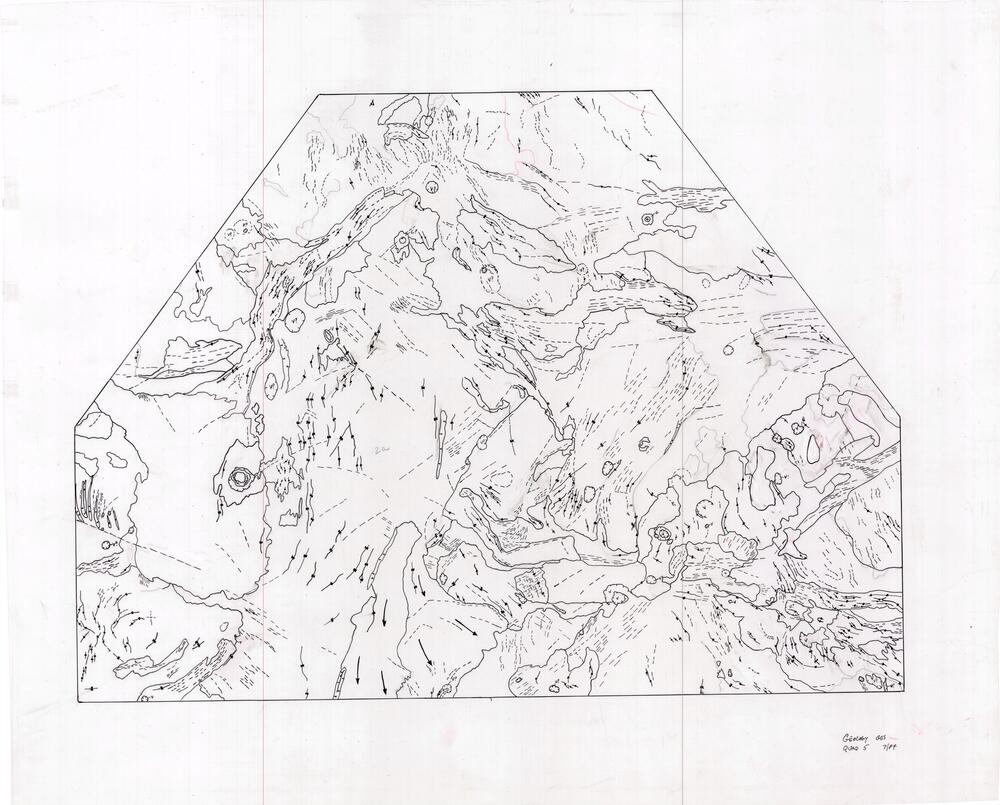 Venus: geologic quad maps, unlabeled, untitled, no name (GGS) - tracing paper version, high-res units