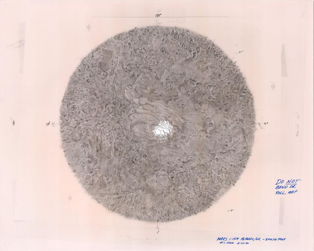 Mars 1:15M albedo/SR South pole