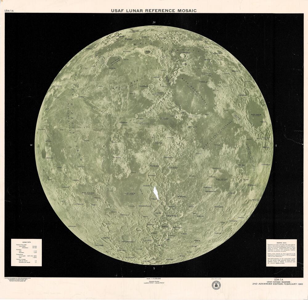 USAF Lunar Reference Mosaic - 2nd advanced ed