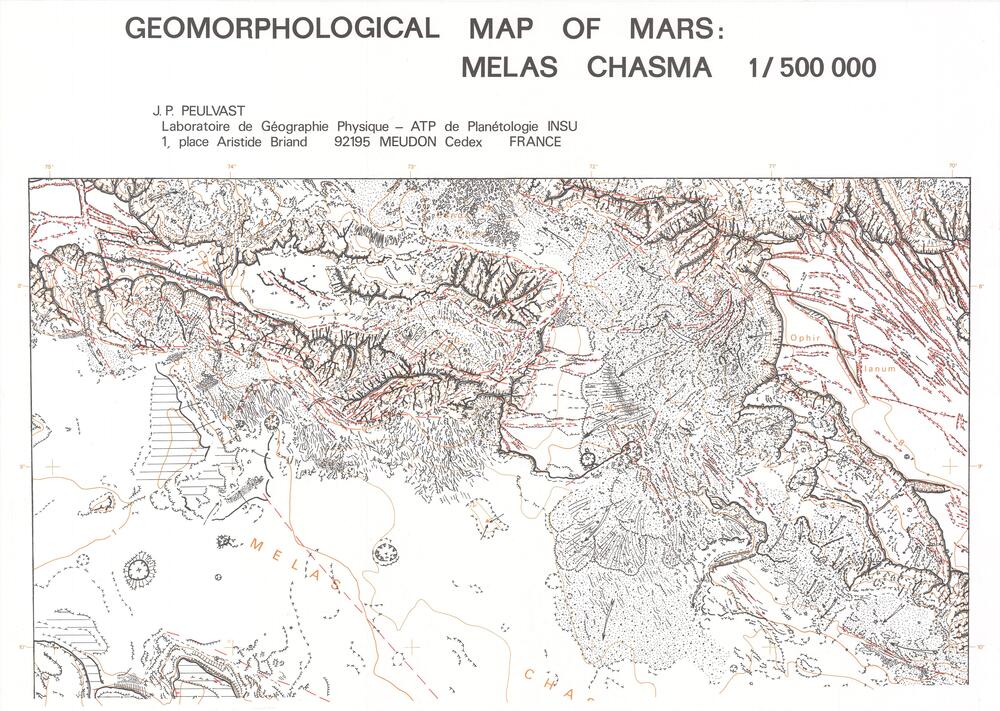 Geomorphological map of Mars: Melas Chasma