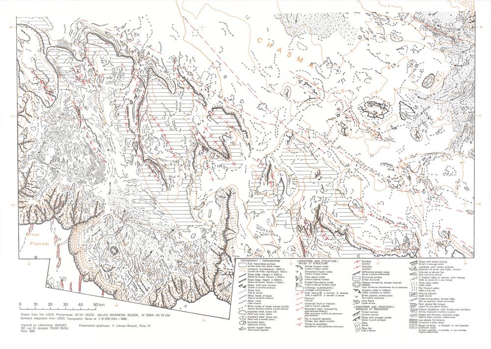 Geomorphological map of Mars: Melas Chasma