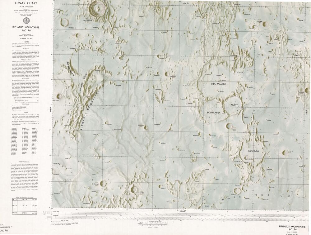Lunar Chart - Riphaeus Mountains