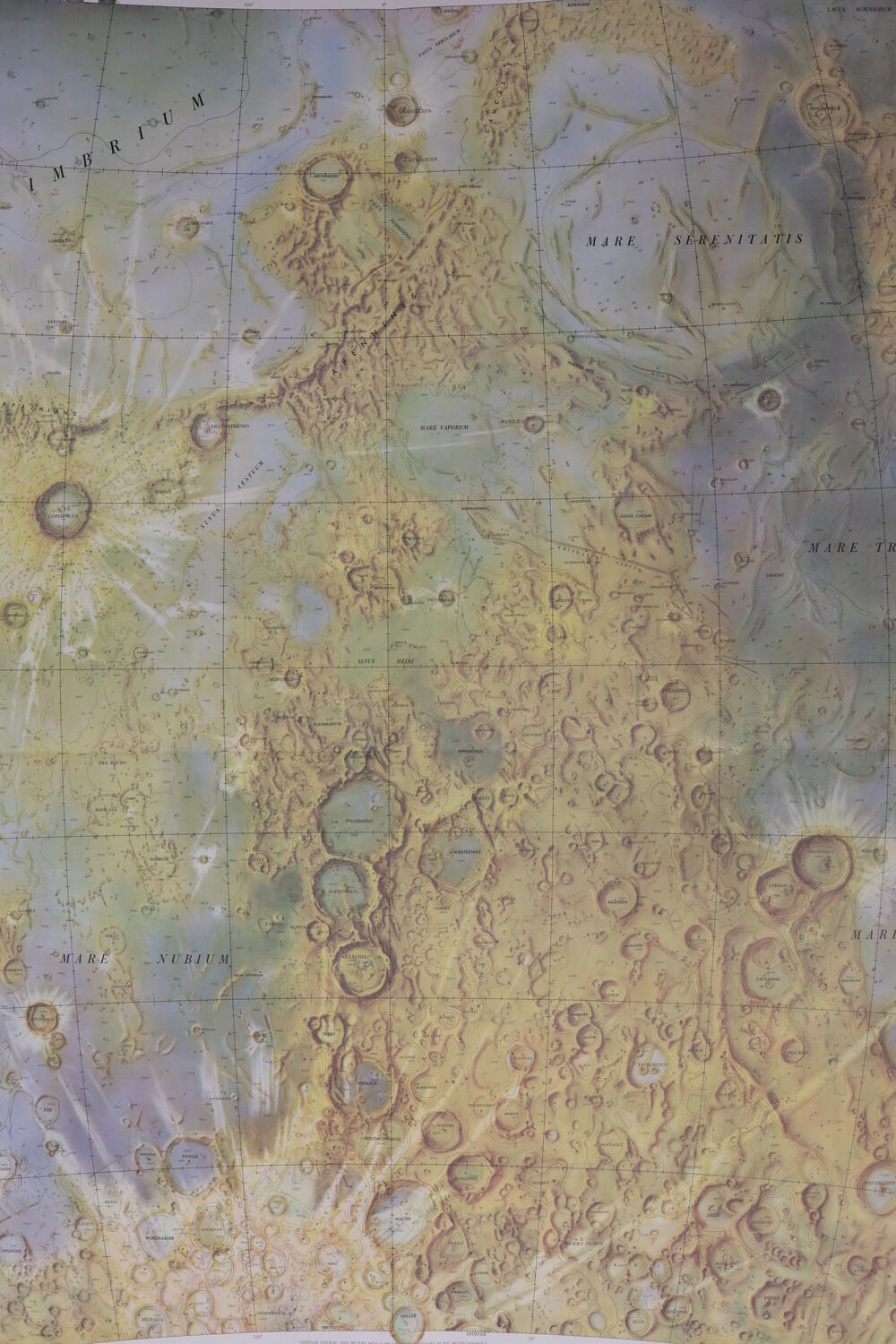 Lunar Map - Mare Nectaris-Mare Imbrium, Edition 1-AMS