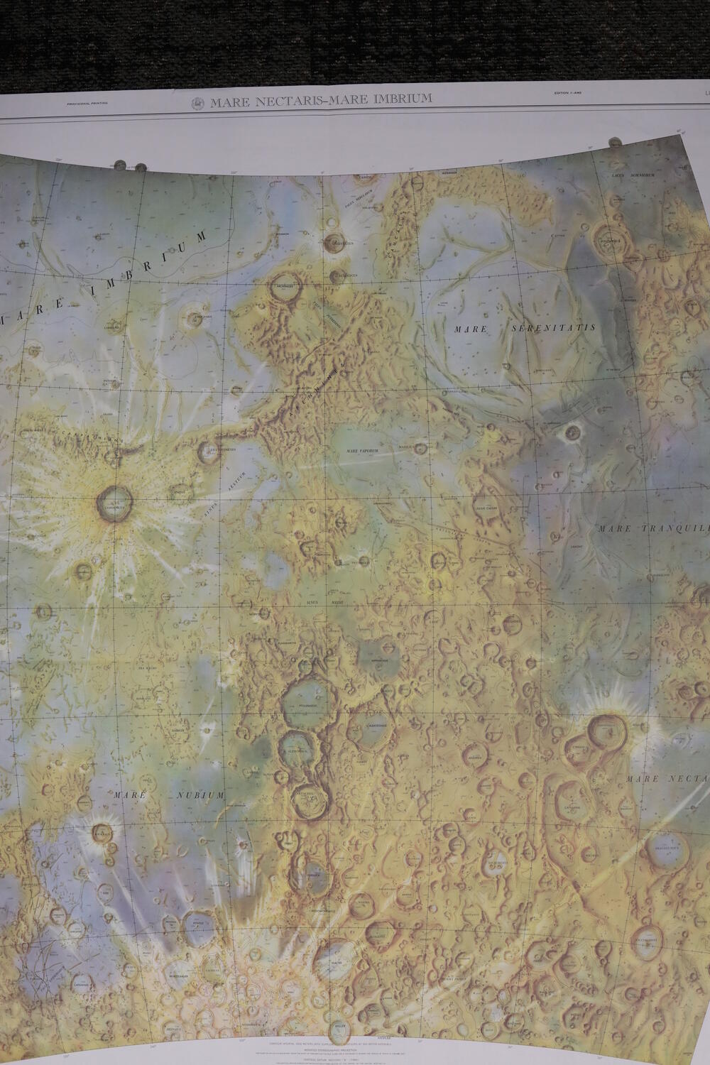 Lunar Map - Mare Nectaris-Mare Imbrium, Edition 1-AMS