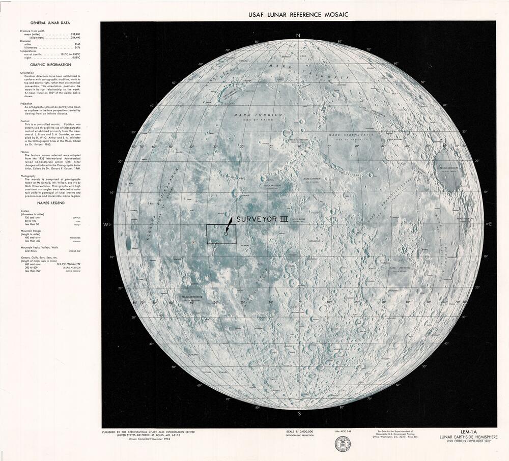 USAF Lunar Reference Mosaic - Lunar Earthside Hemisphere