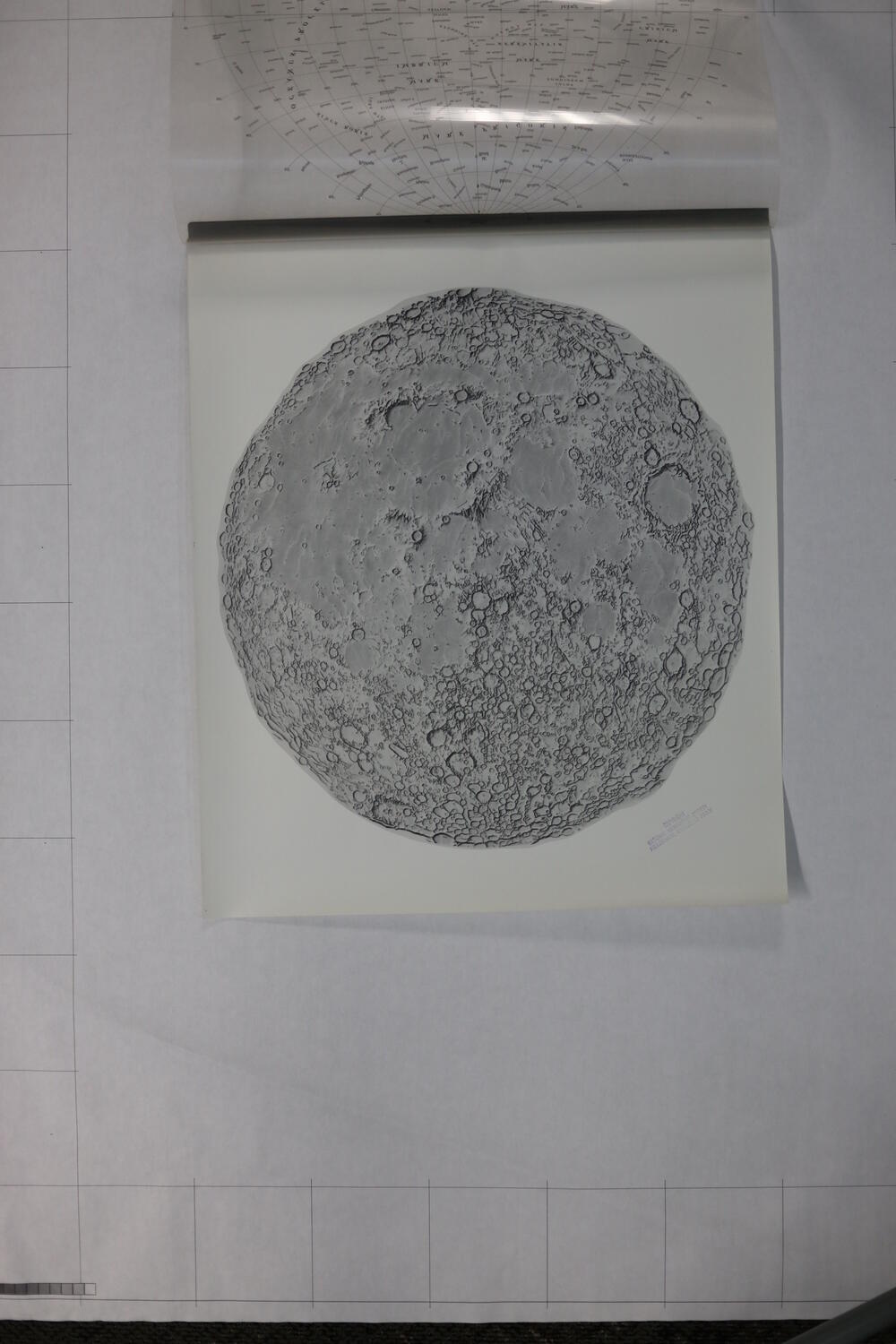 Earth's Moon - Two hemisphere shaded relief plus nomenclature overlays