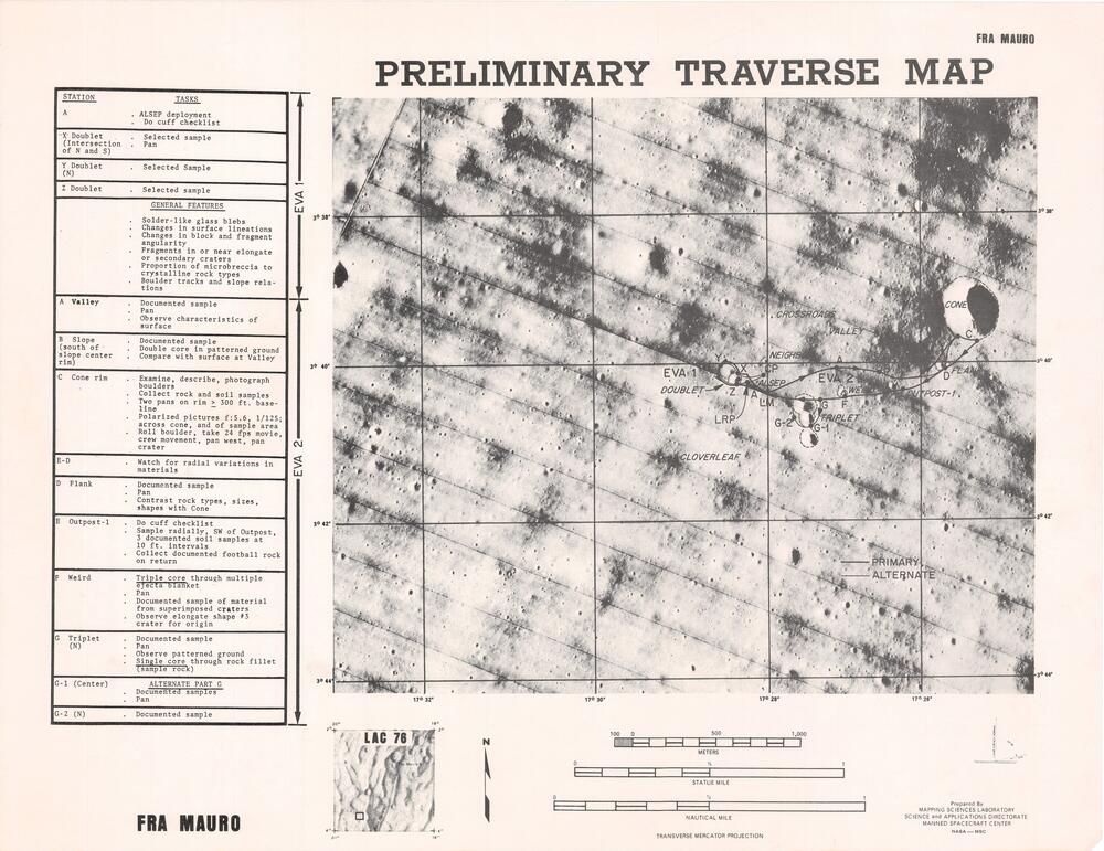 Preliminary Traverse map Fra Mauro