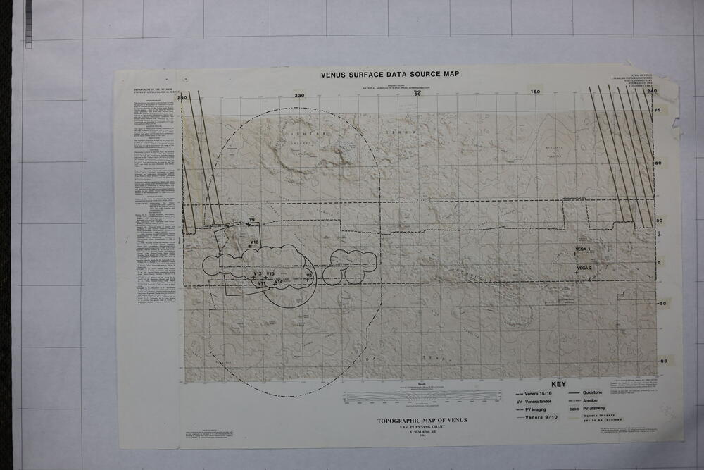 Venus surface data source map