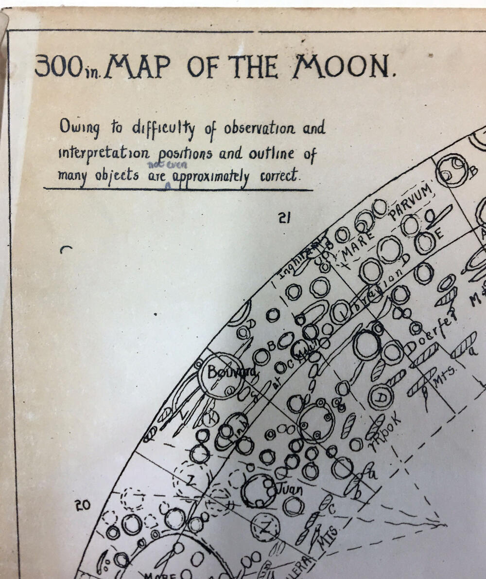 300 in map of the Moon, Special section of Limb Regions, Stereographic Projection