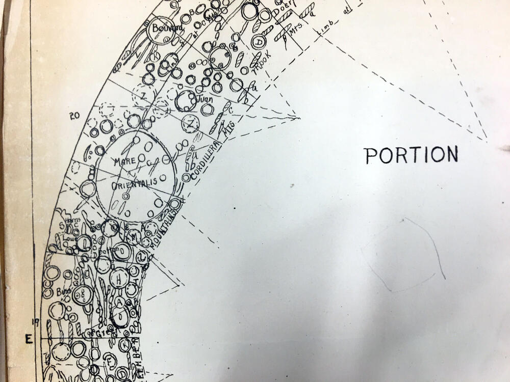 300 in map of the Moon, Special section of Limb Regions, Stereographic Projection