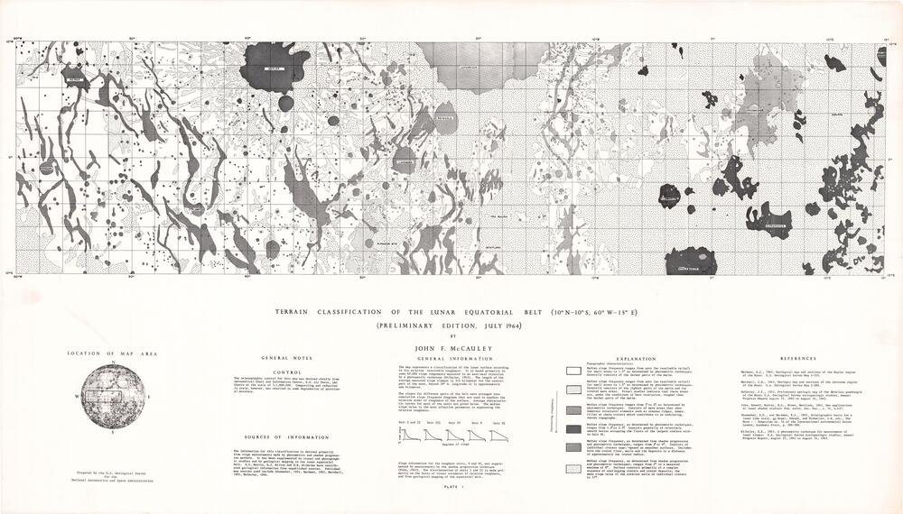 Terrain Classification of the Lunar Equatorial Belt (10N-10S, 60W-15E), Preliminary Edition, July 1964).