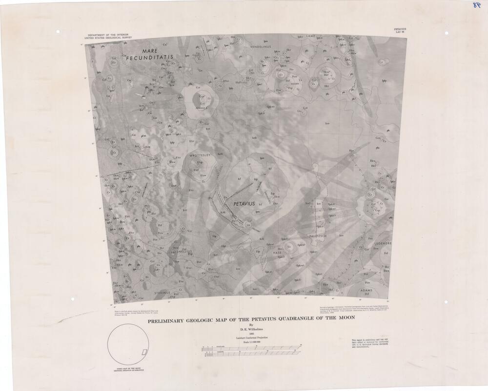 Preliminary Geologic Map of the Petavius Quadrangle of the Moon