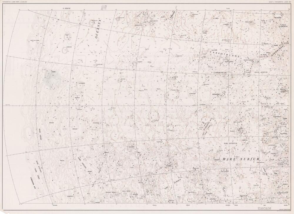 Topographic Lunar Map, Edition 1-AMS