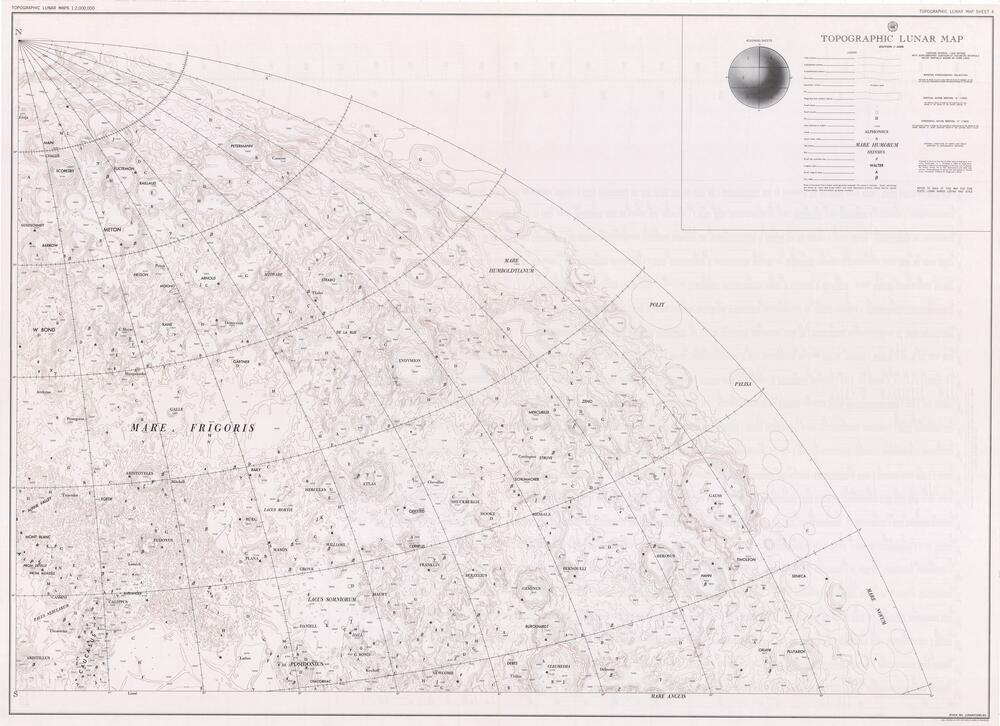 Topographic Lunar Map, Edition 1-AMS