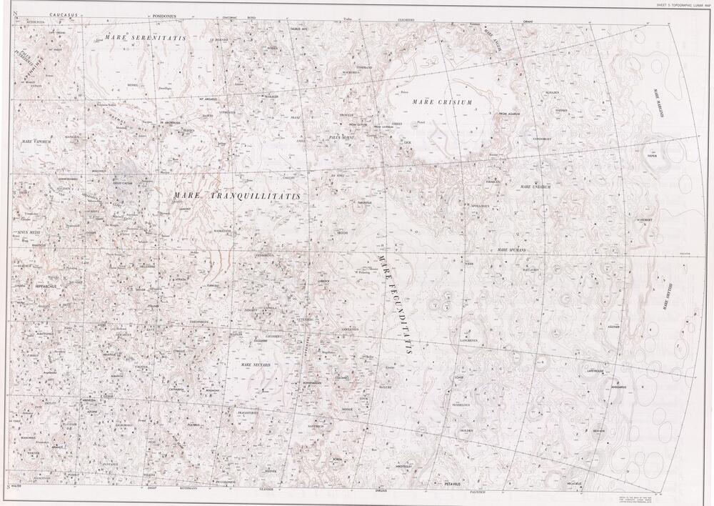 Topographic Lunar Map, Edition 1-AMS