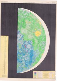 Topographic Lunar Map - Gradient Tint Printing, Edition 1-AMS, Preliminary printing, sheet 1