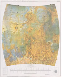 Lunar Map - Mare Nectaris-Mare Imbrium, Pictorial Relief Printing, Edition 1-AMS