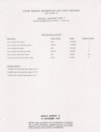 Lunar Surface Exploration Map Data Package Apollo Landing Site 7